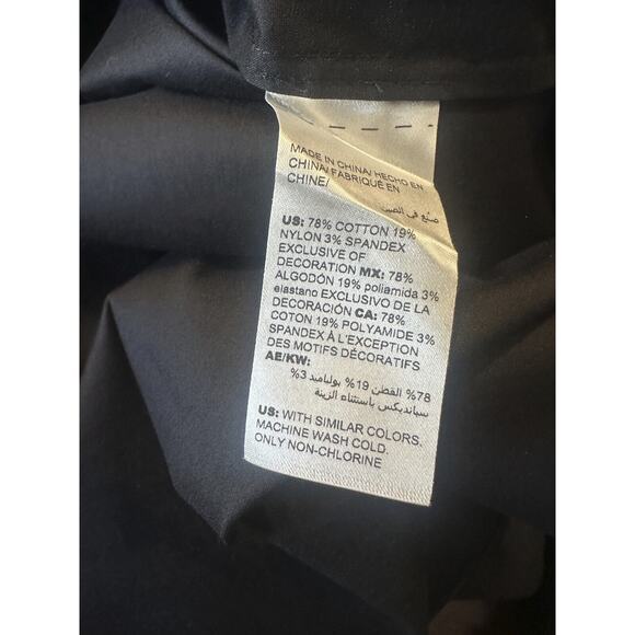 Chico's Contrast Detail Poplin Tunic Top Long Sleeve Button Blouse Size 3 16 18 - Picture 15 of 16